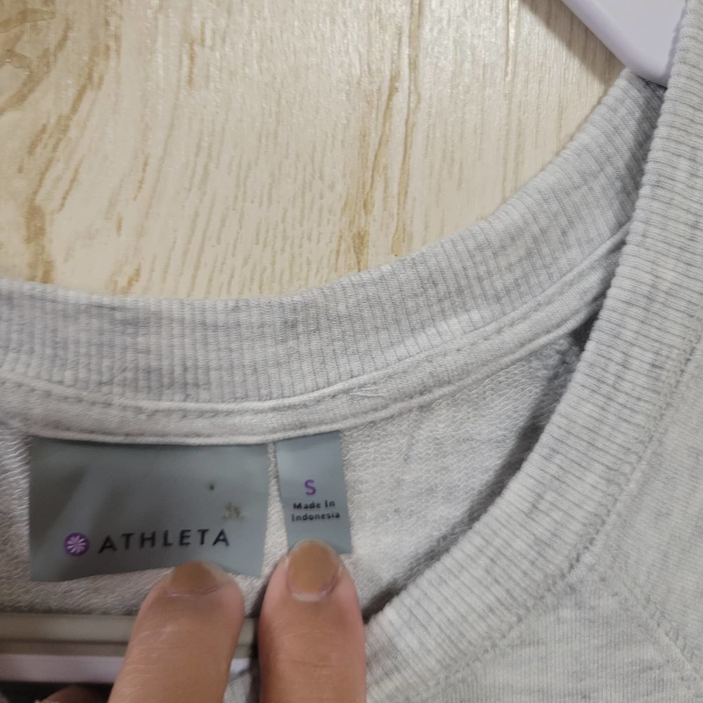 Athleta Crossover Heathered Gray Pullover Sweater… - image 4